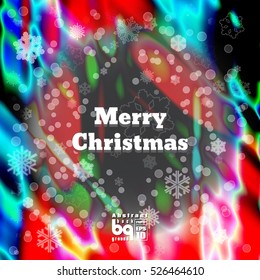 Background Merry Christmas. Flash light rainbow. Vector illustration. Bokeh effect. Colorful gradient. Abstract design