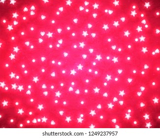 Background for Merry Christmas and Happy New Year card with realistic sparkling lights. Vector illustration.