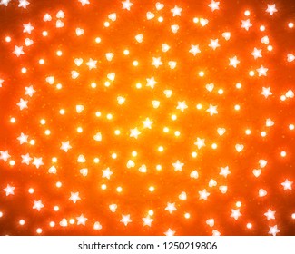 Background for Merry Christmas and Happy New Year card with realistic sparkling lights. Vector illustration.