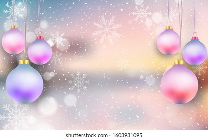 background merry Christmas winter.Vector 3d illustration