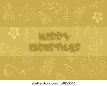 background with merry xmas objects