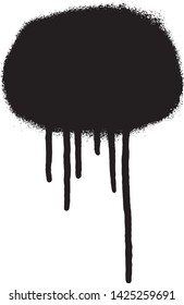 Background for the message. Black ink spot on the white background. Street art culture.