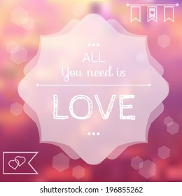 Background with message. Motivating poster. Background and typography can be used together or separately. Vector illustration.