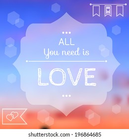 Background with message. Motivating poster. Background and typography can be used together or separately. Vector illustration.