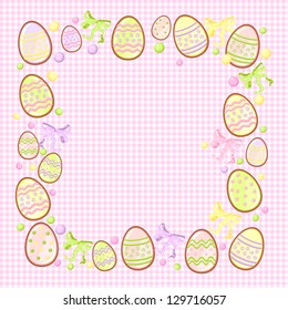 background for messages with egg rose