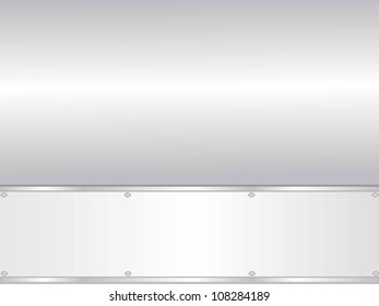 background with metal banners, vector