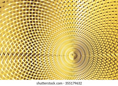 Background of metal diamond plate in silver gold color vector pattern.