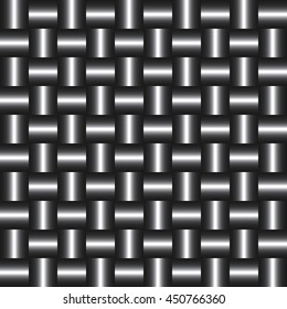 Background of metal squares. Chess order. Metal texture of polished iron.