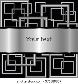Background with metal squares for the text