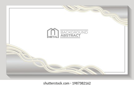 fondo metal blanco línea de forma libre