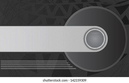 background with metallic banner. Vector illustration.