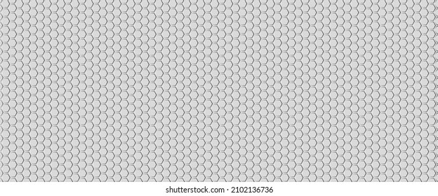 Background With Metallic Geometric Shapes On A Hexagonal Metal Wire Mesh.