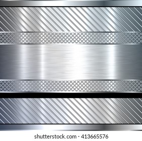 Background metallic, technology design with metal texture, vector illustration.