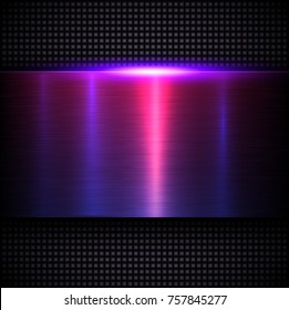 Hintergrund metallische Textur violett blau, Vektormetalldesign.