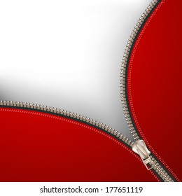 Background with metallic zipper