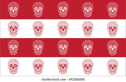 Background of Mexican skulls.