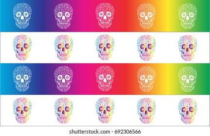 Background of Mexican skulls.