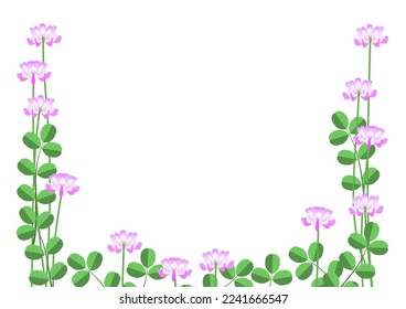 Background with milk vetches in bloom