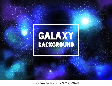 Background with Milky Way. Cosmos illustration with stars and galaxy
