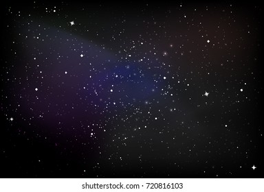 Background with Milky Way galaxy with stars and space dust in the universe. Eps 10