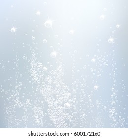 background of mineral water with bubbles