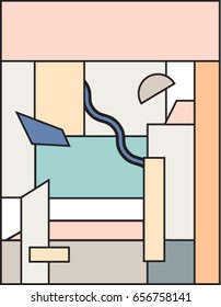 Background with minimal form 