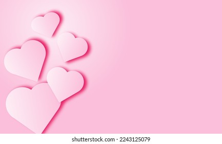 Background minimalis love for valentine day 