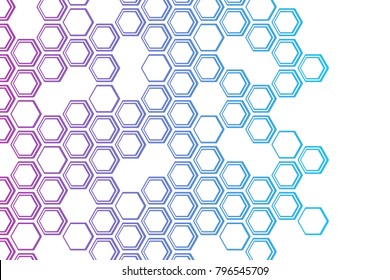 Background minimalism, techno design, hexagons, hexagonal background with hexagon distortion