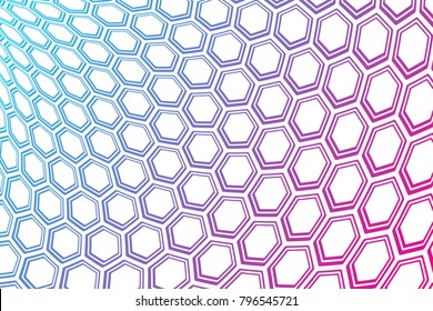 Background minimalism, techno design, hexagons, hexagonal background with hexagon distortion