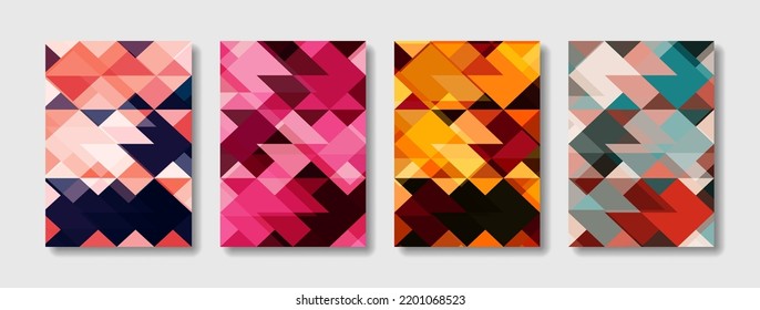 Fondo estilo de póster abstracto minimalista y colorido forma moderna