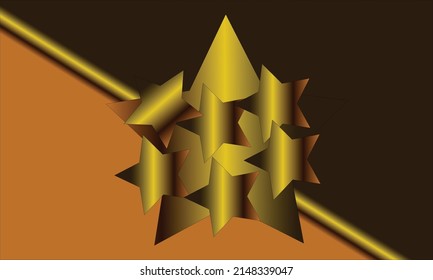 Fondo con una mezcla de oro marrón, amarillo y estrellas.
