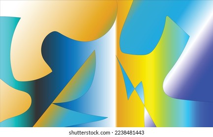 background with a mix of dark blue, light blue, white and yellow