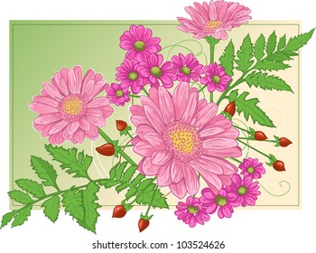 Background with mix of flowers