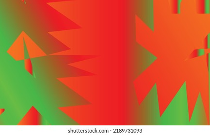 background with a mix of red, orange and green