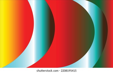 fondo de color amarillo, rojo, verde oscuro, turquesa y blanco