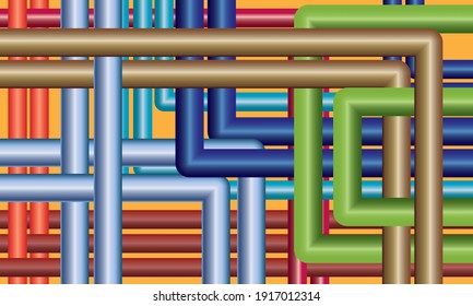 Fondo de tuberías mixtas de varios colores