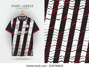 Background Mock up for sports jersey soccer running racing, stripes black and white pattern.