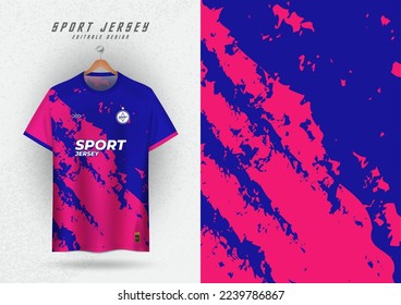 Antecedentes Maqueta para las carreras deportivas de jersey soccer, patrón de grano azul y rosa.