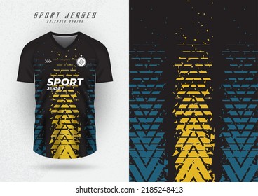 Background mock up for sports jerseys, jerseys, running jerseys, center yellow stripes. for sublimation