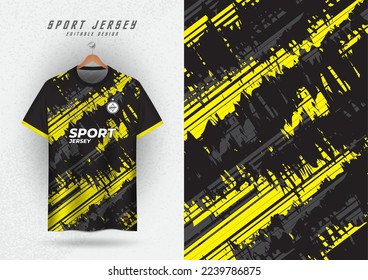 background mockup for sport jersey football running racing, brushed black and yellow