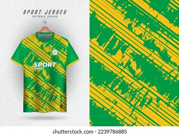 background mockup for sport jersey football running racing, green and yellow brush pattern