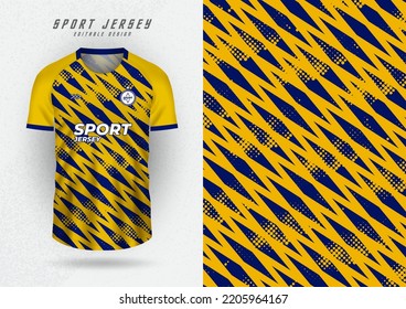 Background mockup for sport shirt, workout shirt, running shirt, yellow and blue.