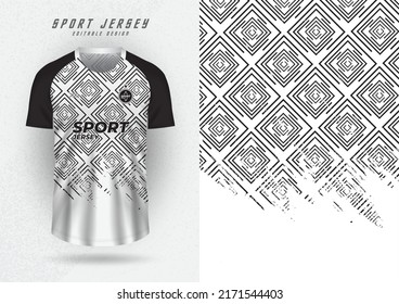 Background mockup for sports jersey, jersey, running shirt, square pattern.