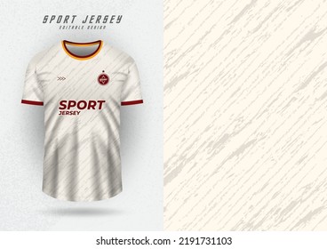 Modelación de fondo para camiseta deportiva, camiseta, color crema.