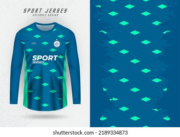Background mockup for sports jersey, shirt, running shirt, turquoise pattern.