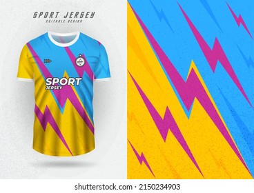 Background mockup for sports jerseys, racing jerseys, running shirts, split-colored lightning pattern.
