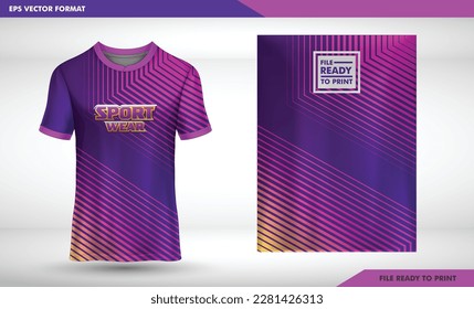 Background mockup for sports jerseys, racing jerseys, running jerseys, dark purple and magenta side stripes. soccer jersey, football jersey. futsal jersey