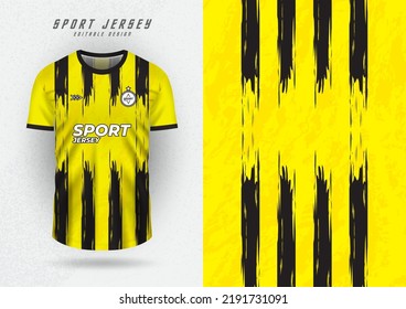 Background mockup for sports jerseys, jerseys, running shirts, yellow with black stripes pattern.