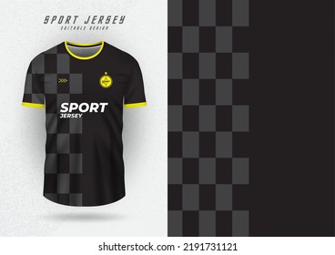 Background mockup for sports jerseys, jerseys, running jerseys, black with gray side stripes.