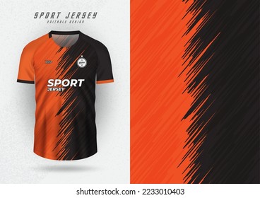 Background mockup for sports jerseys, jerseys, running shirts, brush pattern orange and black left